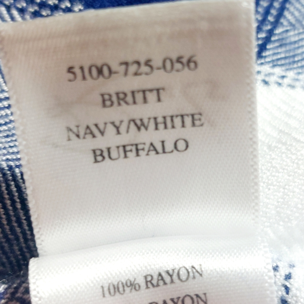 Rails Women's Britt Rolled Sleeve Button Down Plaid Shirt Blue/White Size Medium - Picture 14 of 15